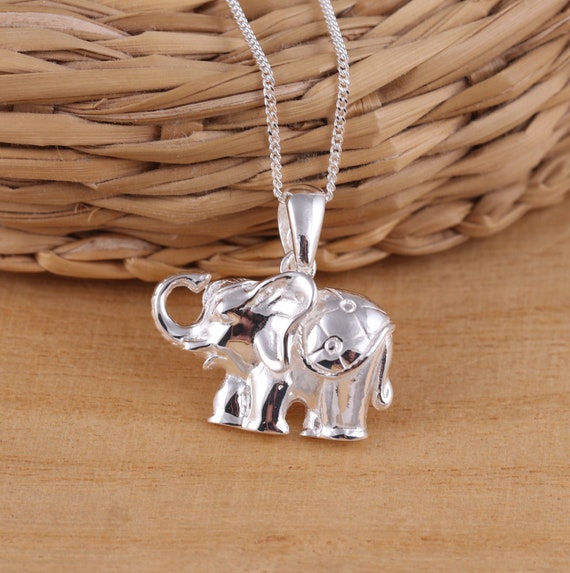 Collana Elefante In Argento Sterling 925 Con Ciondolo Turchese – Gioiello Portafortuna Per Donna