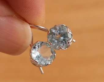 9ct Gold Blue Topaz LeverBack Earrings Gift Boxed Made in UK 9ct Gold Blue Topaz LeverBack Earrings Gift Boxed Made in UK