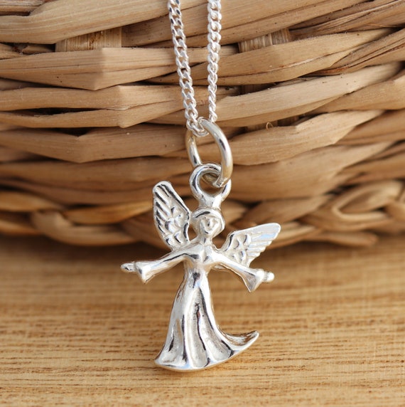 Collana Angelo Custode In Argento Sterling 925 Con Ciondolo - Regalo Per Battesimo, Comunione E Compleanno - Foto 5