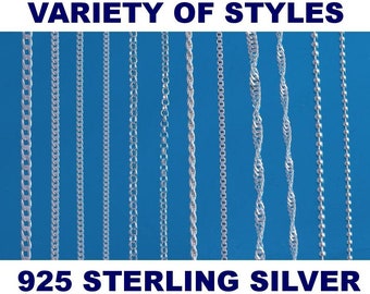 925 Sterling Silber Kette Halskette Panzerball Belcher Box Rope Singapur Spiga Schlange Verschiedene Längen 14 16 18 20 22 24 26 28 30 Zoll