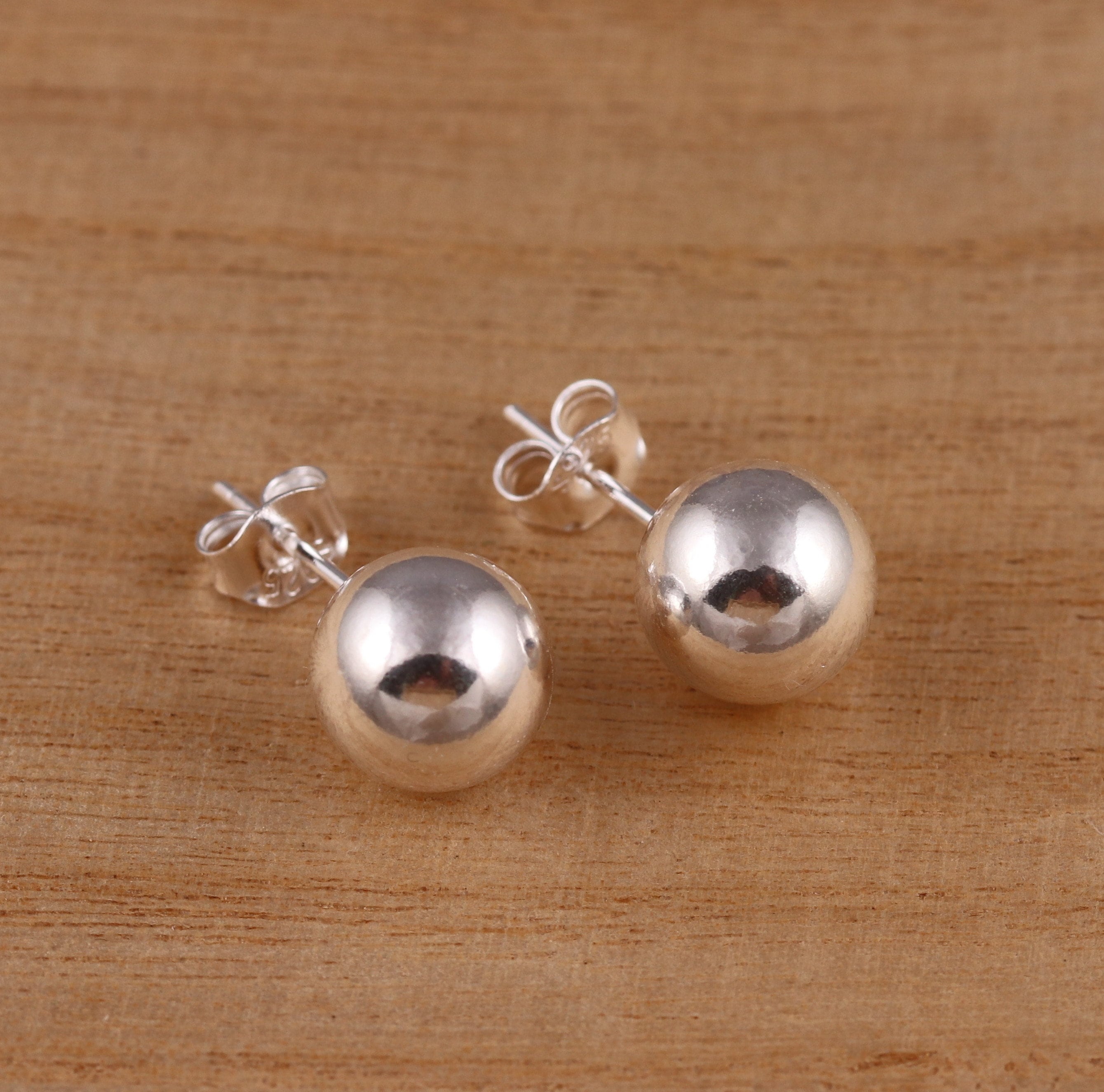 925 Sterling Silver Ball Studs 15mm