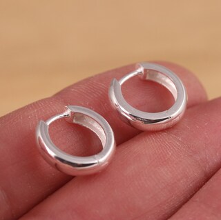 Orecchini A Cerchio In Argento Sterling S925 Con Zirconia Cubica, Ipoallergenici, 6-12 Mm, Regalo Per Donna