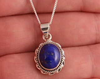 Collana Artigianale In Argento 925 Con Pietra Di Luna Ovale - Stile Boho