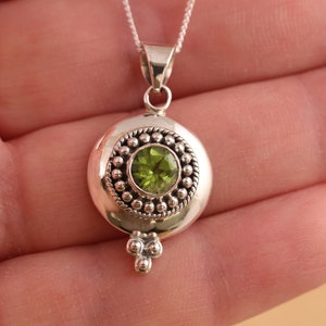 Natural Peridot Solid 925 Sterling Silver Large Pendant Necklace Chain 16-30 Inches Gift Boxed