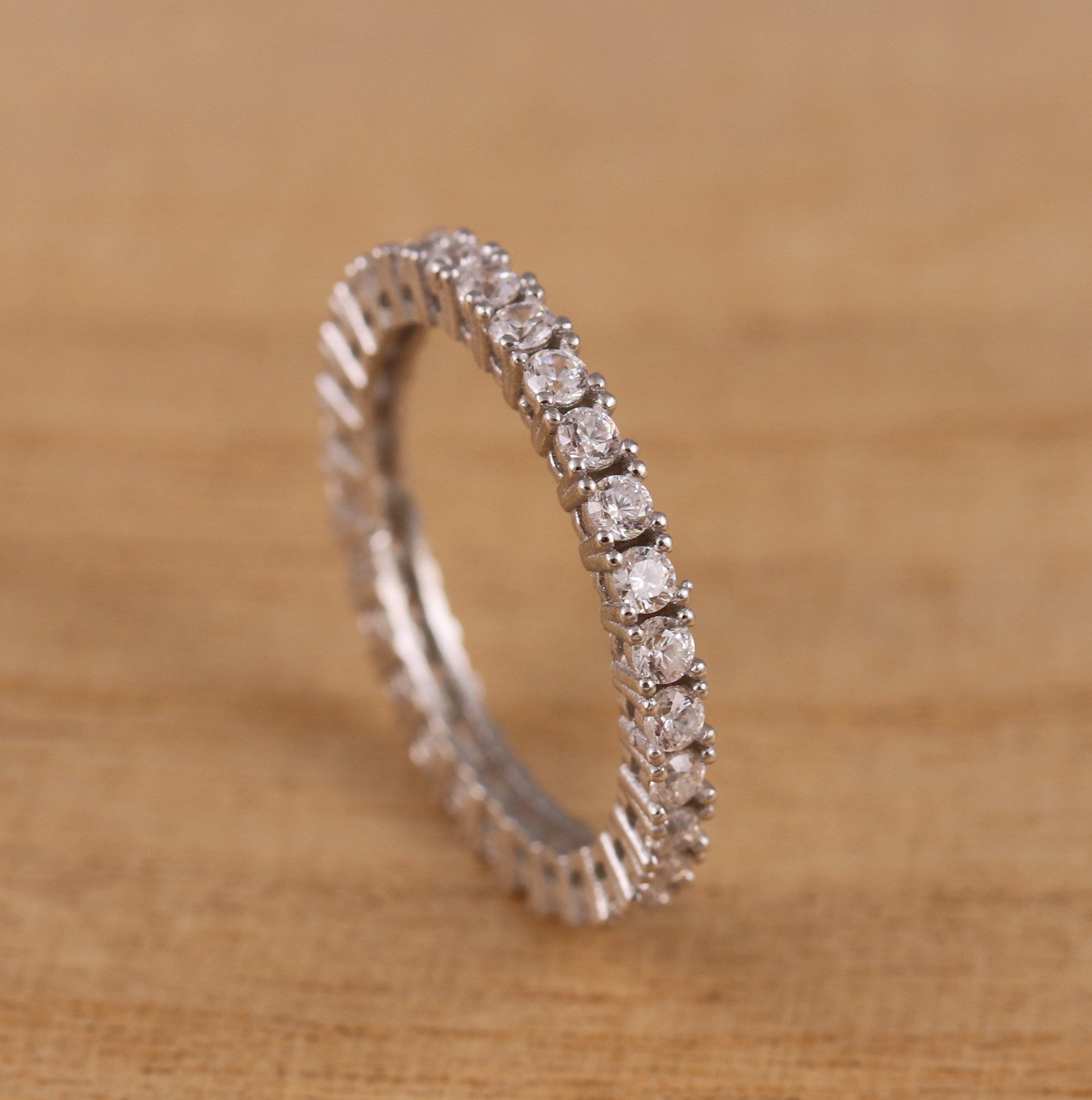 Set Di Castoni In Argento Sterling 925 Rettangolo Cubic Zirconia CZ Anello Di Fidanzamento Eterny Ring Di Alta Qual&agrave;