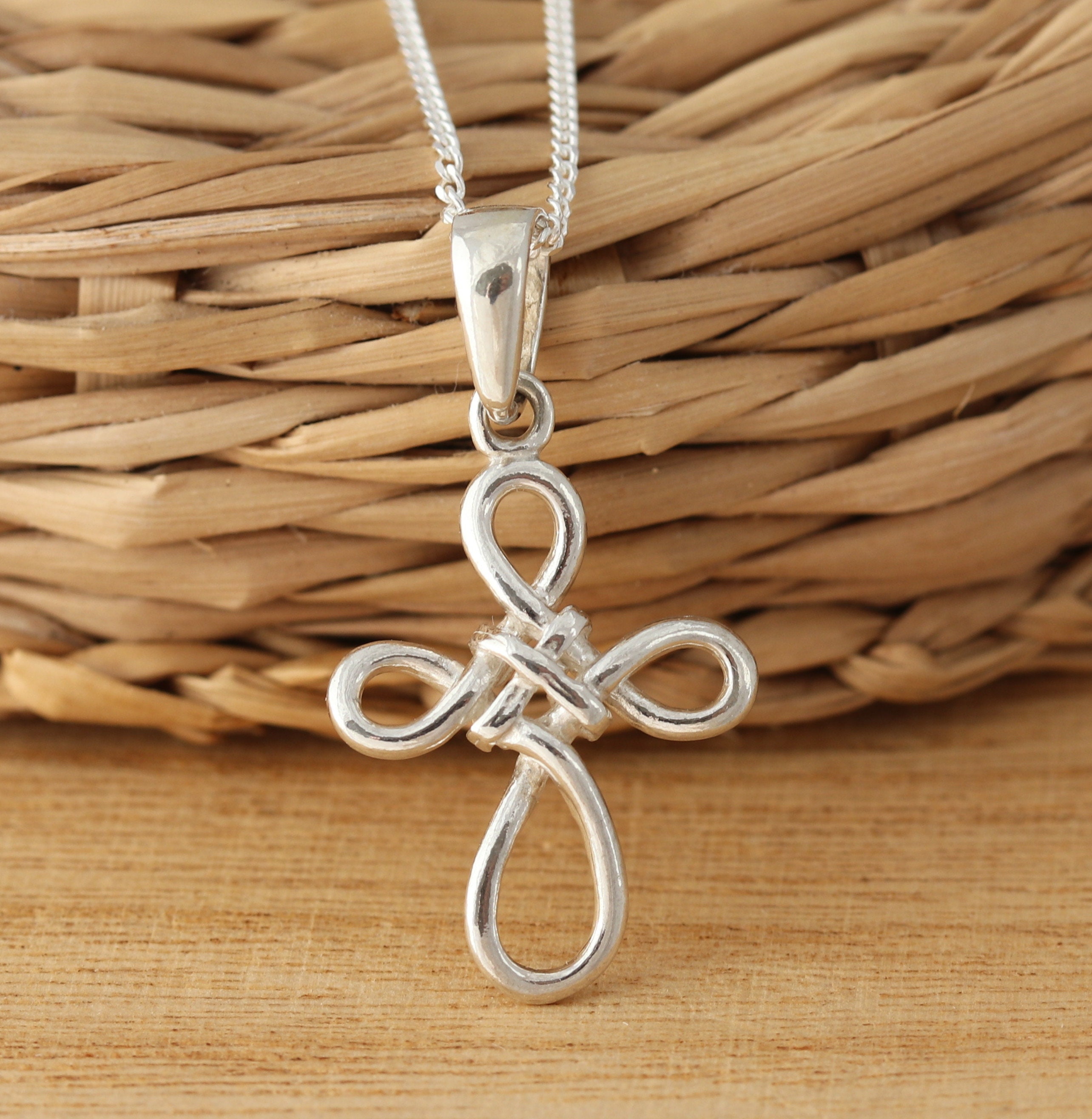 925 Sterling Silver Celtic Knot Cross Pendant Necklace – Gift Boxed - Etsy