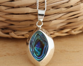 Ciondolo a goccia in pietra di topazio naturale grande / argento sterling 925 / 16*12 mm / pietra preziosa blu / grande ciondolo / regalo di anniversario per lei - Italia