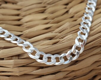 925 sterlingsilver 4 mm armband med kantkedja 7,5 8,0 8,5 9,0 tum