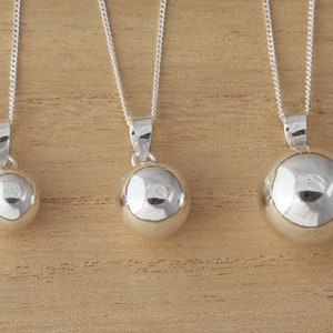 925 sterlingzilveren effen bolletjeshanger bedelketting kinketting 16 - 30 inch