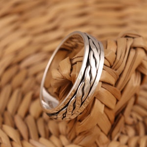 925 Sterling Silver Celtic Spinning Band/Thumb Ring 5mm Wide Men&#39;s/Women&#39;s Size S- Z Gift Boxed