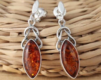 Orecchini Pendenti Celtico In Argento Sterling 925 - Nodo Celtico Eterno, Gioiello Vintage Per Donne, Idea Regalo, Confezione Regalo Inclusa