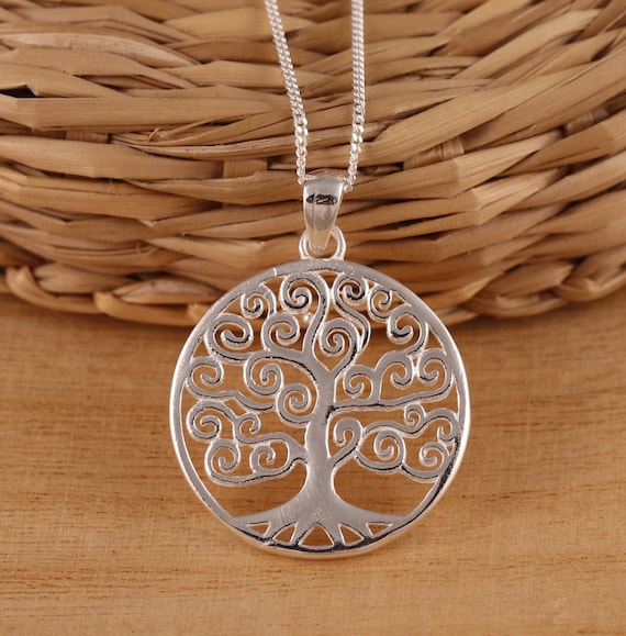 Pendentif Et Chaîne En Argent Massif – Grand Modèle – Occasion – Bijou Vintage Sans Marque