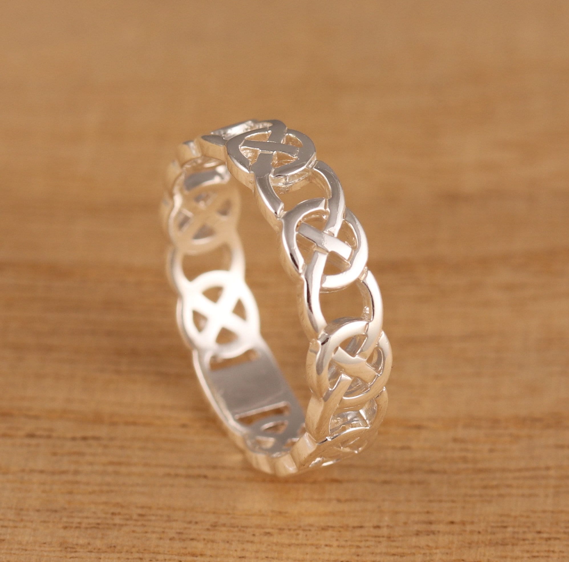 GWG Jewellery Anello Argento Sterling Fascia Lavorazione