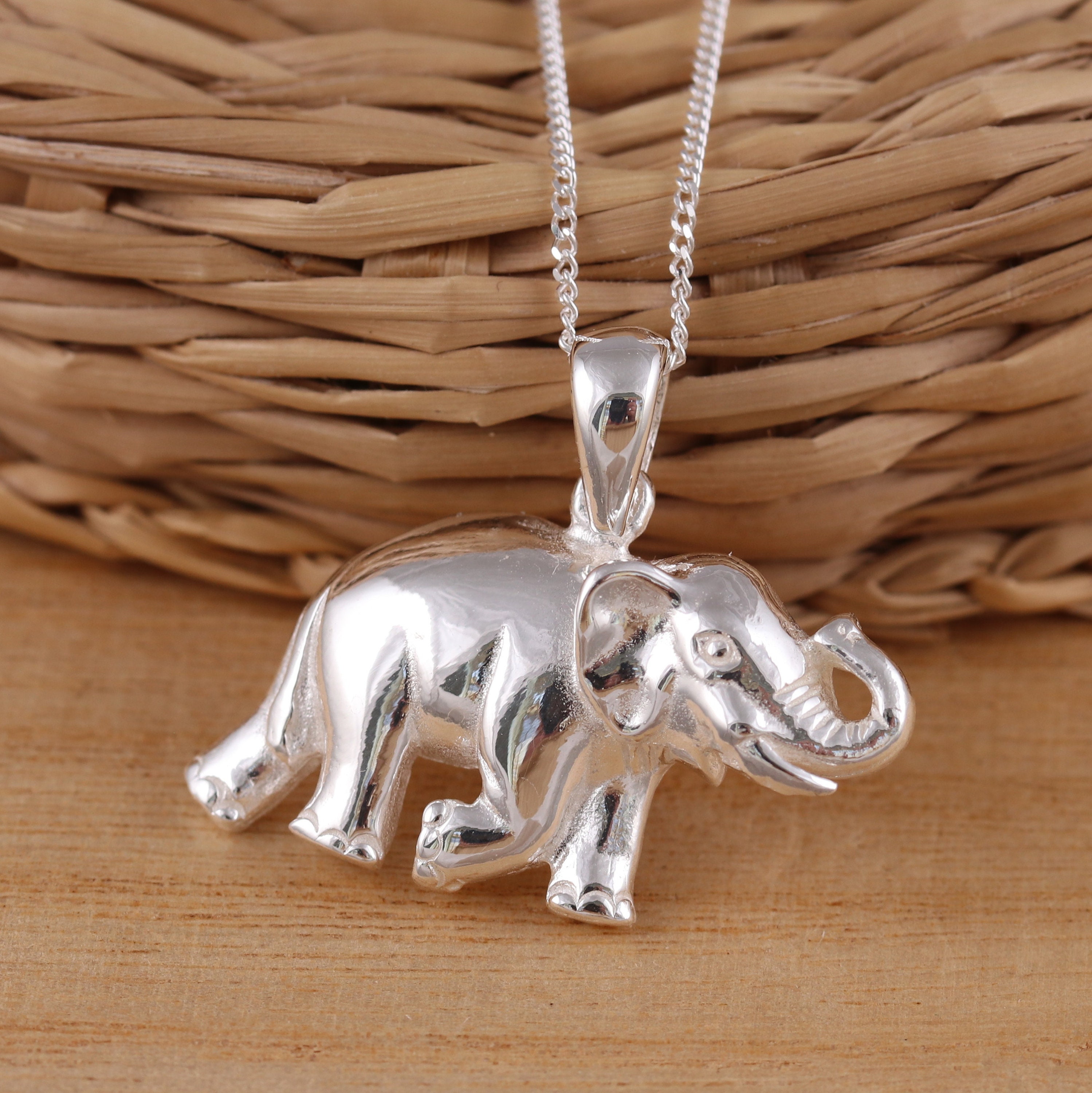 20th c. Enameled Silver Elephant Clock w/ Stand sold at