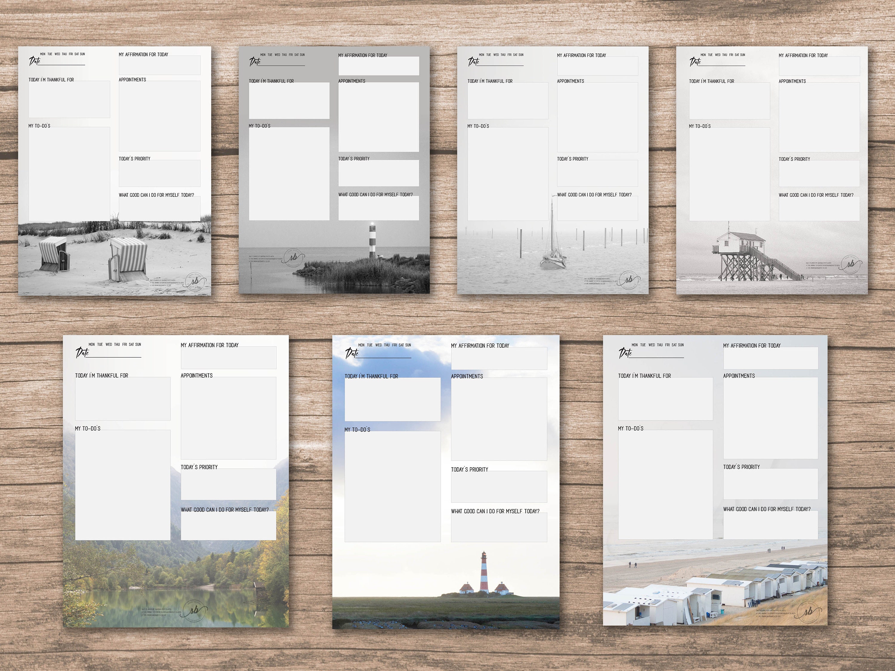 Daily Planner DIN A4 / Letter Format With Wanderlust Motifs - Etsy UK