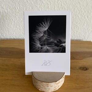 Kalender 2025 Blumen und Pflanzen DIN A6 mit Aufsteller - schwarz-weiße Fine Art Fotografien