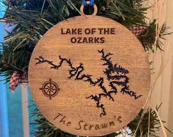 Details about   Ozarks Christmas Ornament Porcelain Double Sided 
