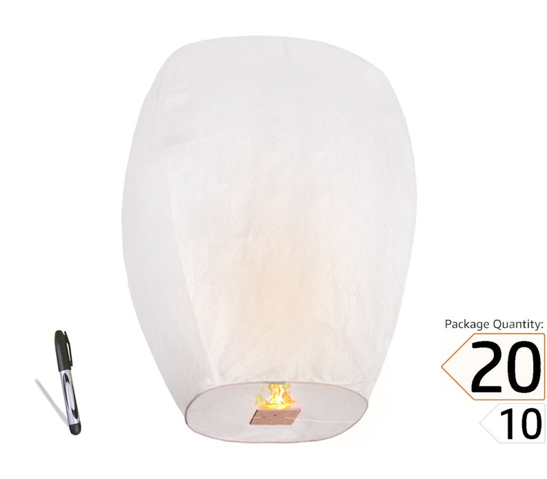 Sky Lanterns 5 10 or 20 Packs FULLY ASSEMBLED Biodegradable Etsy