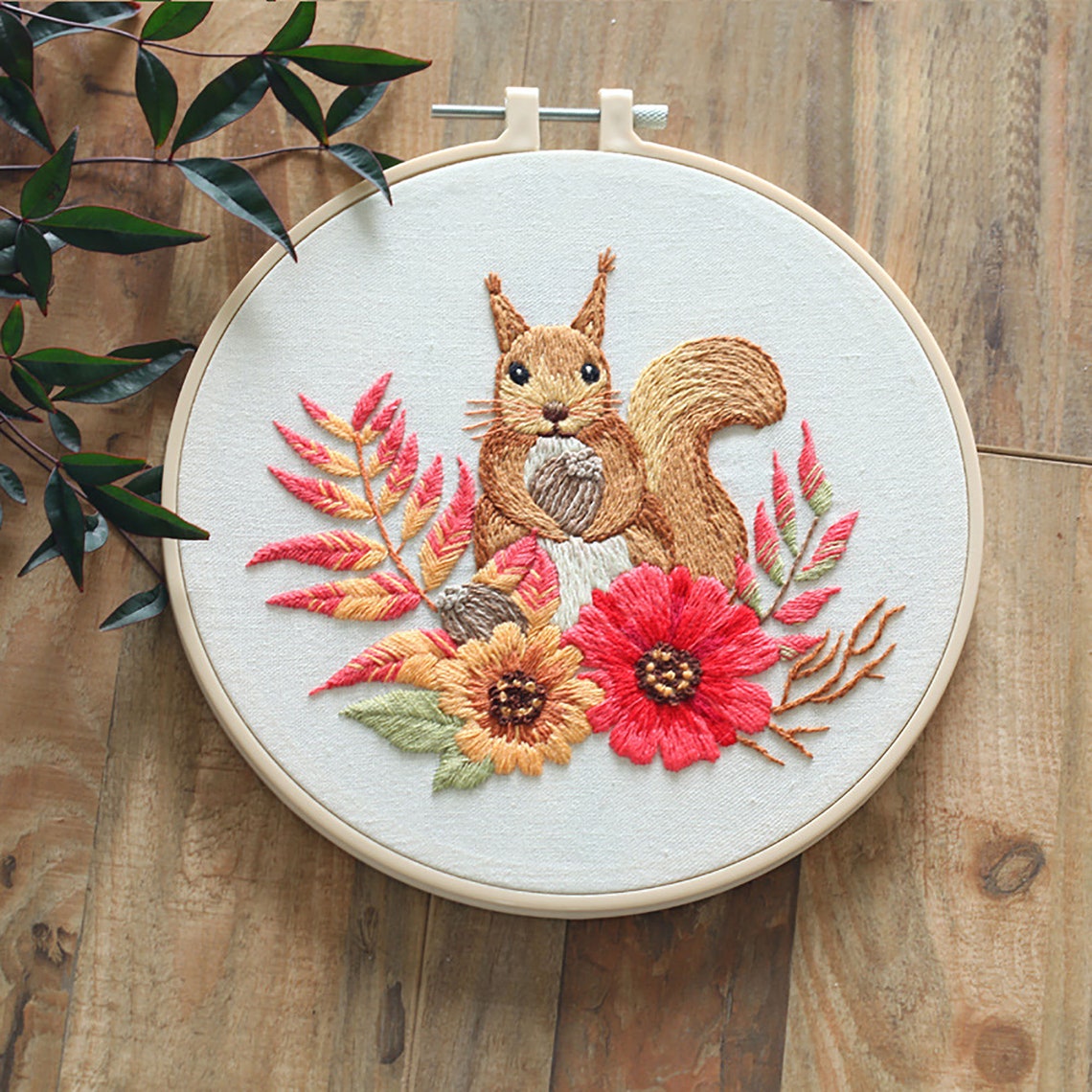 Beginner Stamped Hand Embroidery Stitching Kit with Cute Etsy