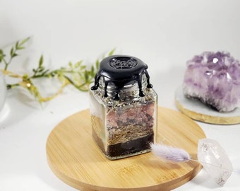 Handcrafted Protection Spell Jar , Handcrafted - Self Care - Self love Lavender - Witchcraft - Pagan - Spell - Pastel Witch Beginner