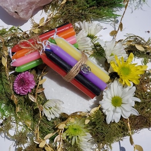 Spell Candle Set, Chime Candles,  Altar Candles, Intention Candles, Set of 10, Colored Spell Candles, Spells,  Ritual, Witchcraft, Witch