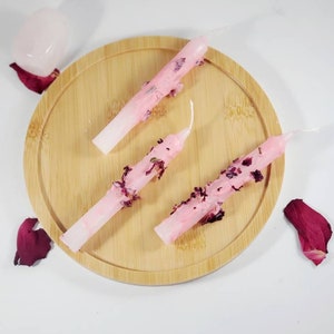 Selbstliebe-Zauberkerzen, 3er-Set, rosa Zauberkerzen, Hexenstarter, Pagan, Zauberwerkzeuge, Hexengeschenkset, Wicca, Altarkerzen