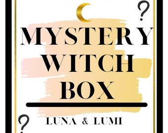 MYSTERY Witch Box, Baby Witch, Starter Kit,Spell Candles, Crystals, Herbs, Rose Quartz,  Pentagram, Selenite , Spell work, Witchcraft, Pagan