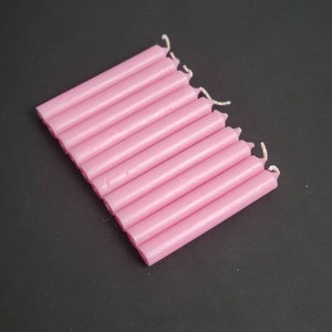 Pink Chime Candle Set, Altar Candles, Intention Candles, Set of 10, Colored Spell Candles, Spells,  Ritual, Witchcraft, Witch