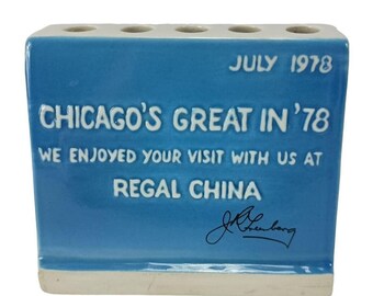 Regal China Souvenir Pencil Holder And Jim Beam Chicago Convention