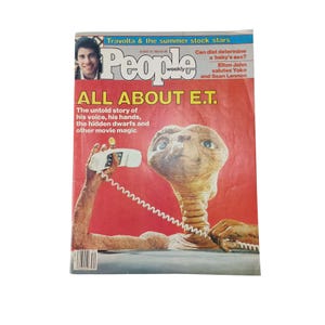 People Weekly Magazine August 23, 1982 E.T. The Extraterrestrial, John Travolta,Elton John