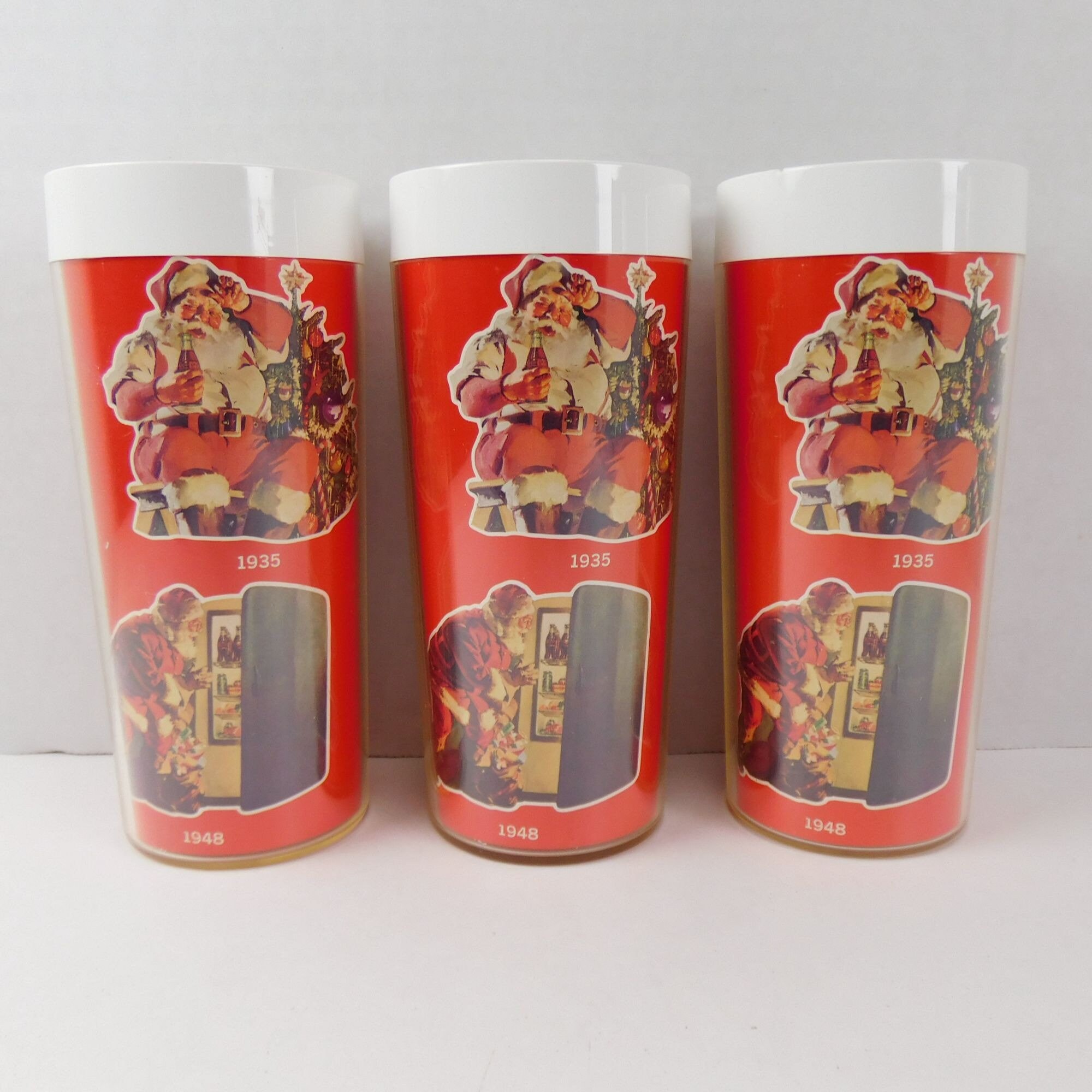 GET 6616-RC 16 oz. Red Coca-Cola® SAN Plastic Pebbled Tumbler - 72/Case