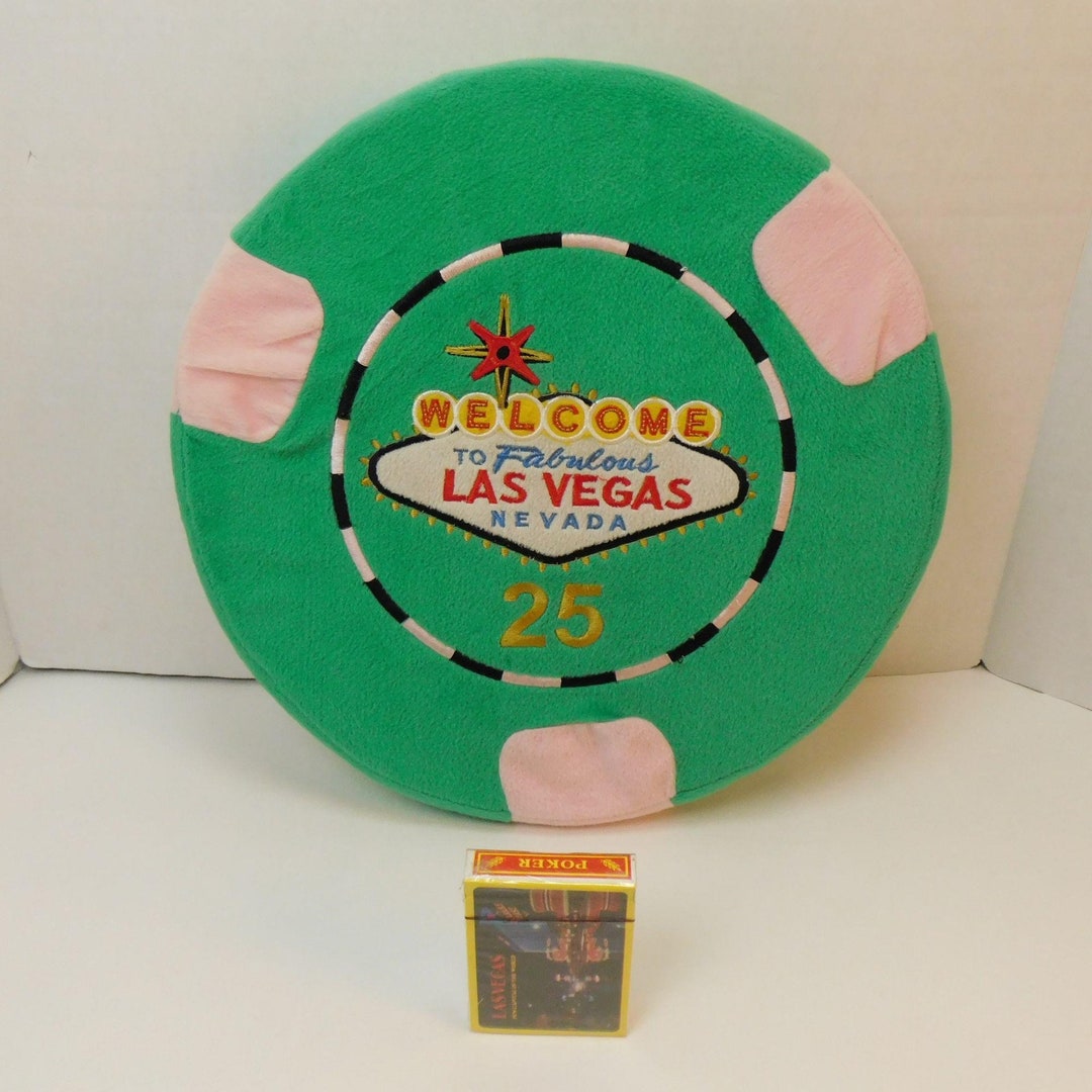 Vintage Las Vegas Poker Chip Plush and Deck of Cards Etsy