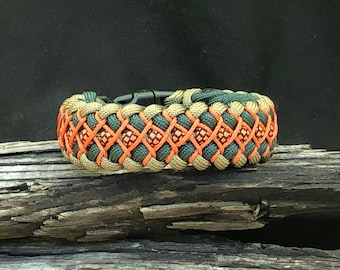 Orange Gambit - Handgefertigtes Paracord Armband