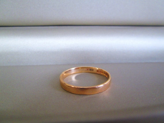 Vintage 1950's 22ct Yellow Solid Gold Wedding Tex… - image 5