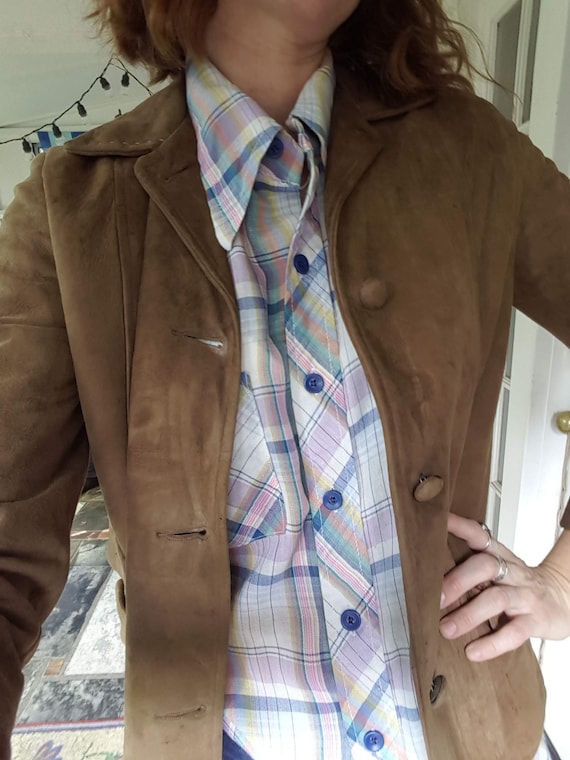 Vintage 1960s Brown Suede Jacket
