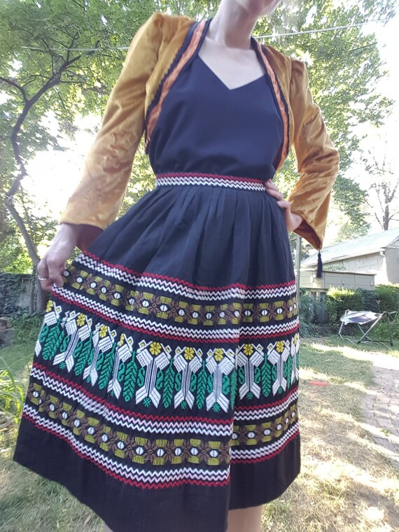 Vintage 1940s/50s Guatemalan Maya Aztec Heavy Embr