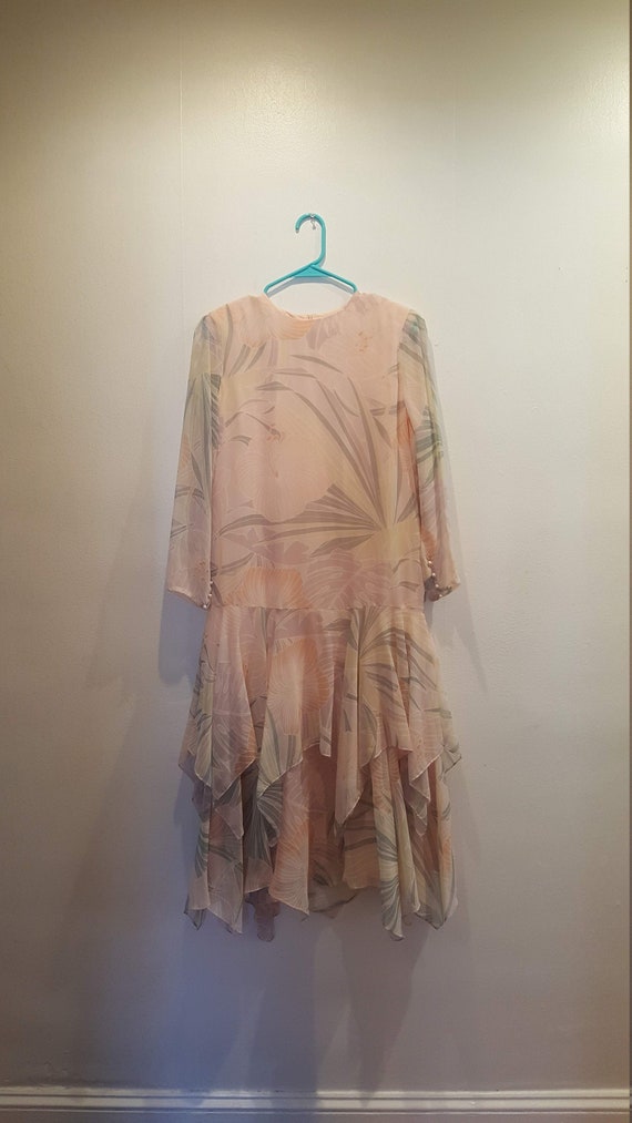 Vintage 80s does 20s/30s floral dress