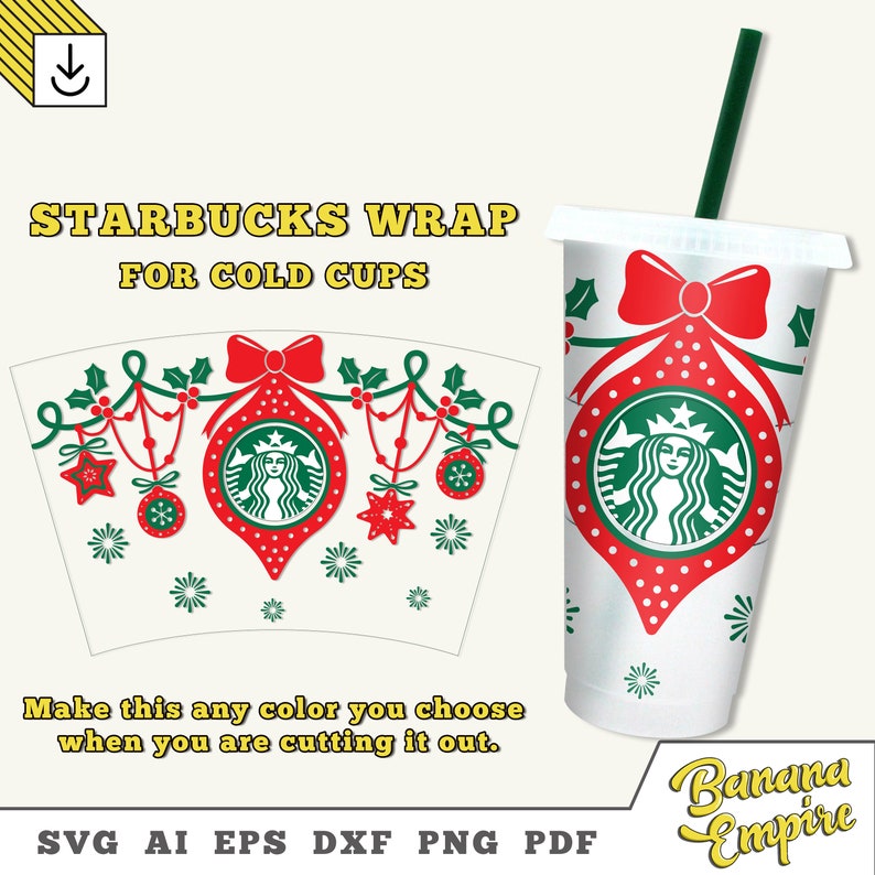 Download Christmas Ball Starbucks Cold Cup SVG Christmas Ball svg ...