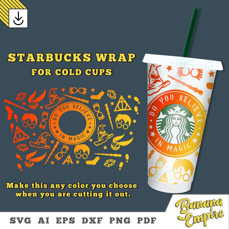Download Croyez en svg magique starbucks tasse froide inspirée par ...
