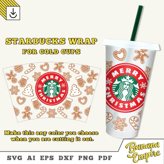 Download Christmas Gingerbread starbucks cup svg Christmas Svg | Etsy