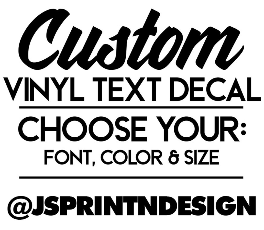 Name Decals / Custom Name Decals / Vinyl Name Decals / Custom Etsy