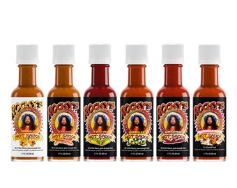 Rocky's Hot Sauce Mini Bottle 6 Pack - Bold Flavors - 1.7oz