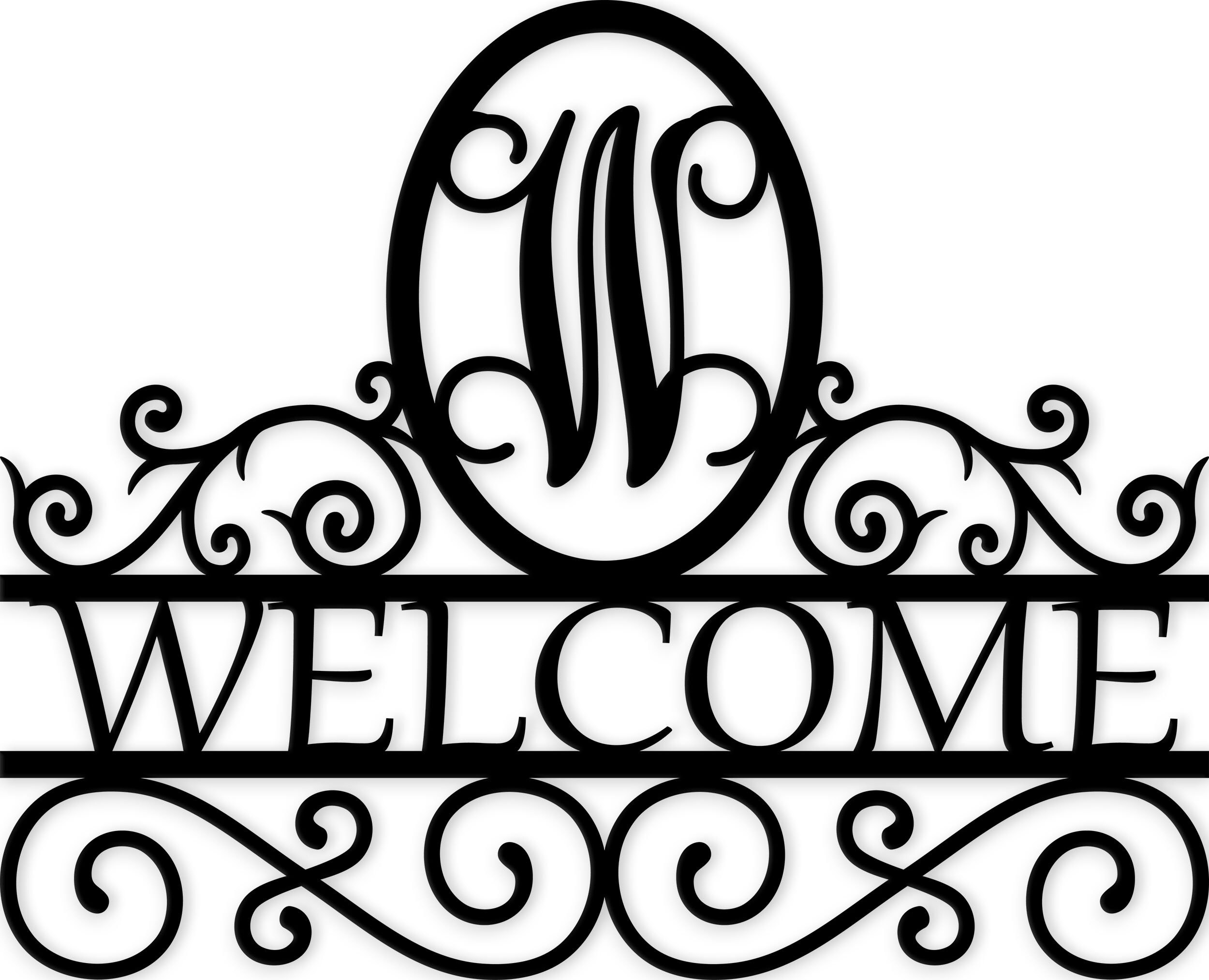 Split Scroll Metal Sign Metal Wall Art Words Sign Etsy