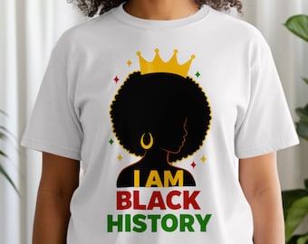 Jag är svart historia PNG – Afro drottningkronadesign, Black Pride-illustration, Black History Month-konst