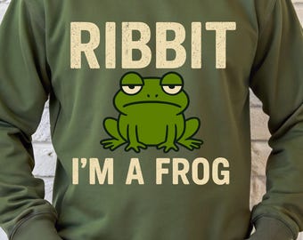 Ribbit I'm a Frog PNG SVG EPS | Funny Frog Meme Quote Design | Sarcastic Amphibian Humor for Cricut Sublimation Shirt | Digital Download