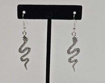 Snake charm earrings