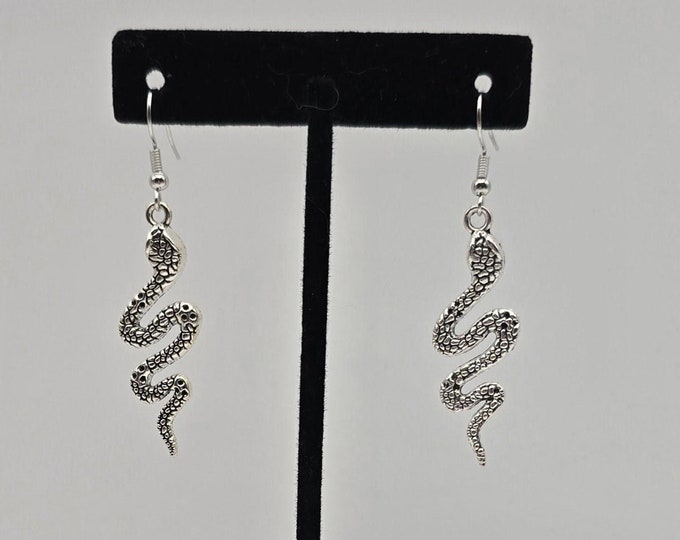Snake charm earrings