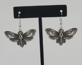 Death's head hawkmoth charm earrings