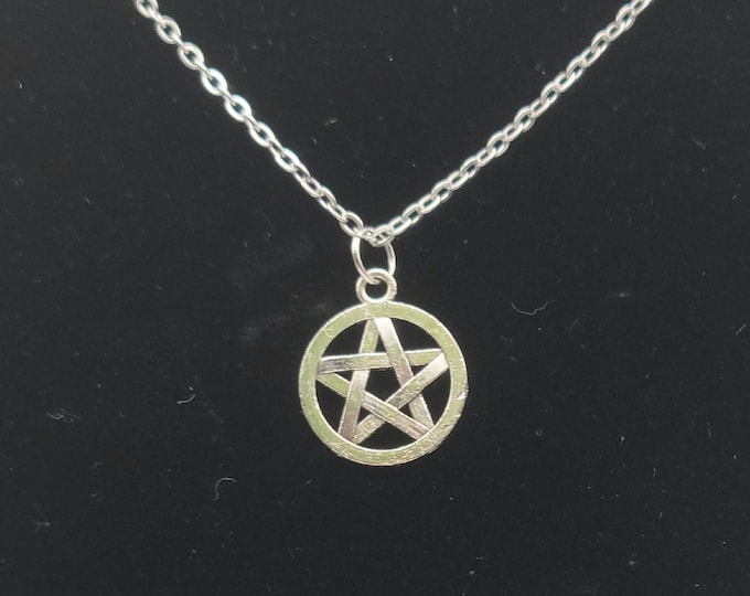 Pentagram charm necklace