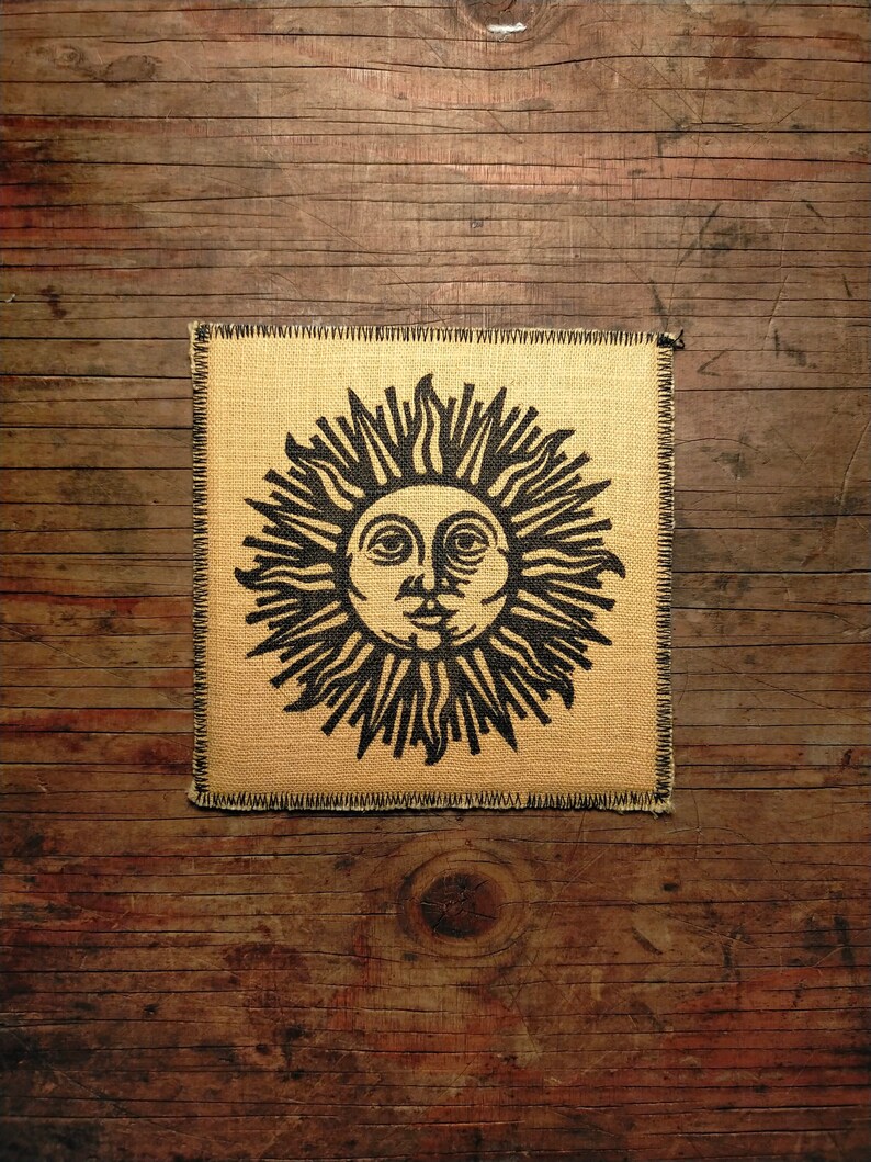 Medieval Sun Printed Patch - Etsy